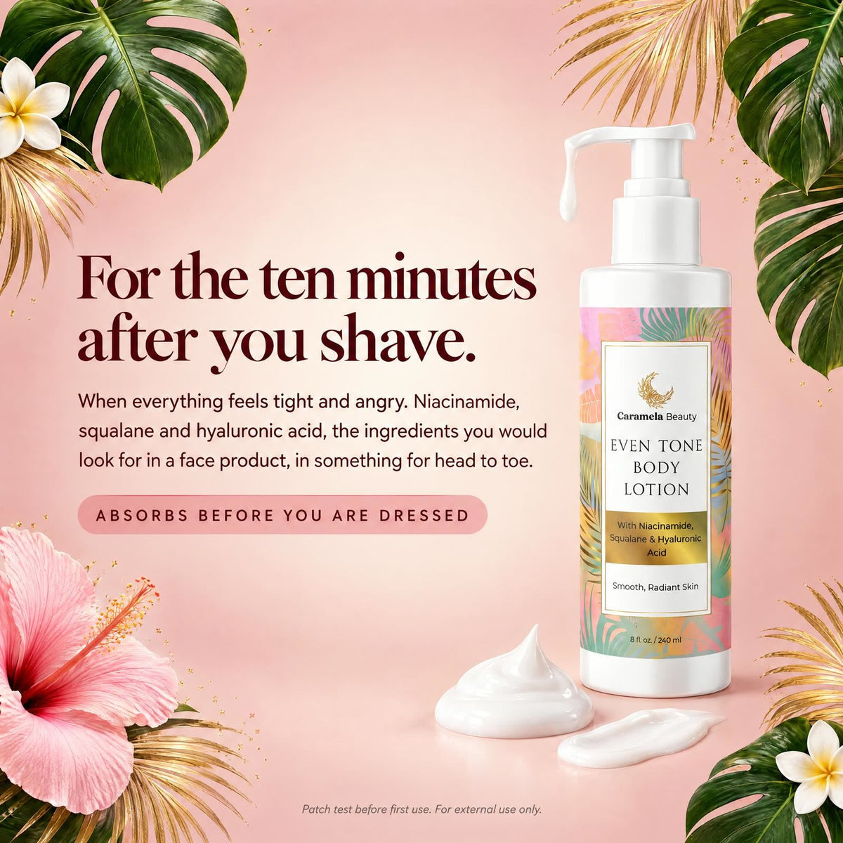 Caramela Beauty Even Tone Body Lotion with Niacinamide, Squalane & Hyaluronic Acid