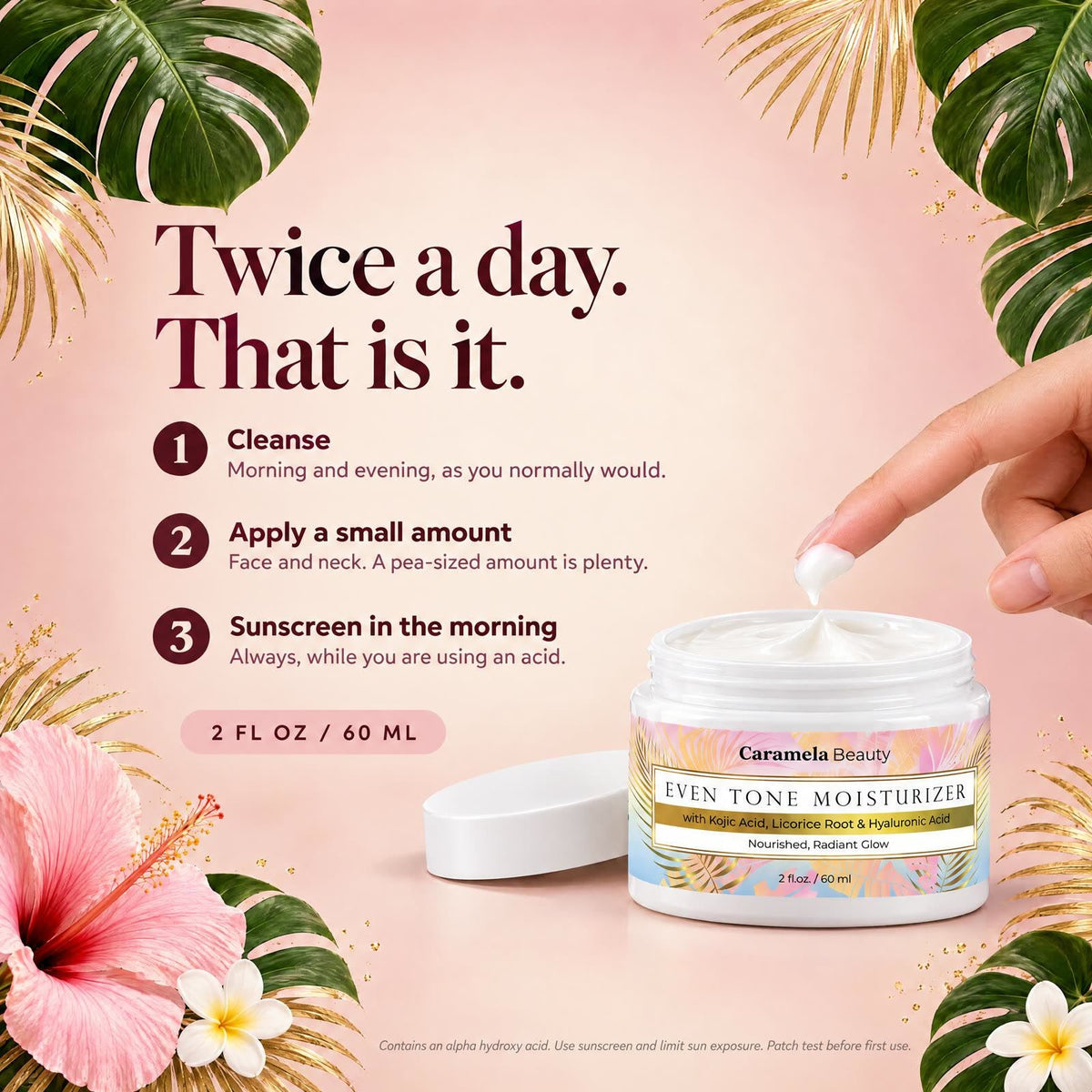 Caramela Beauty Even Tone Brightening Moisturizer with Kojic Acid & Licorice Root