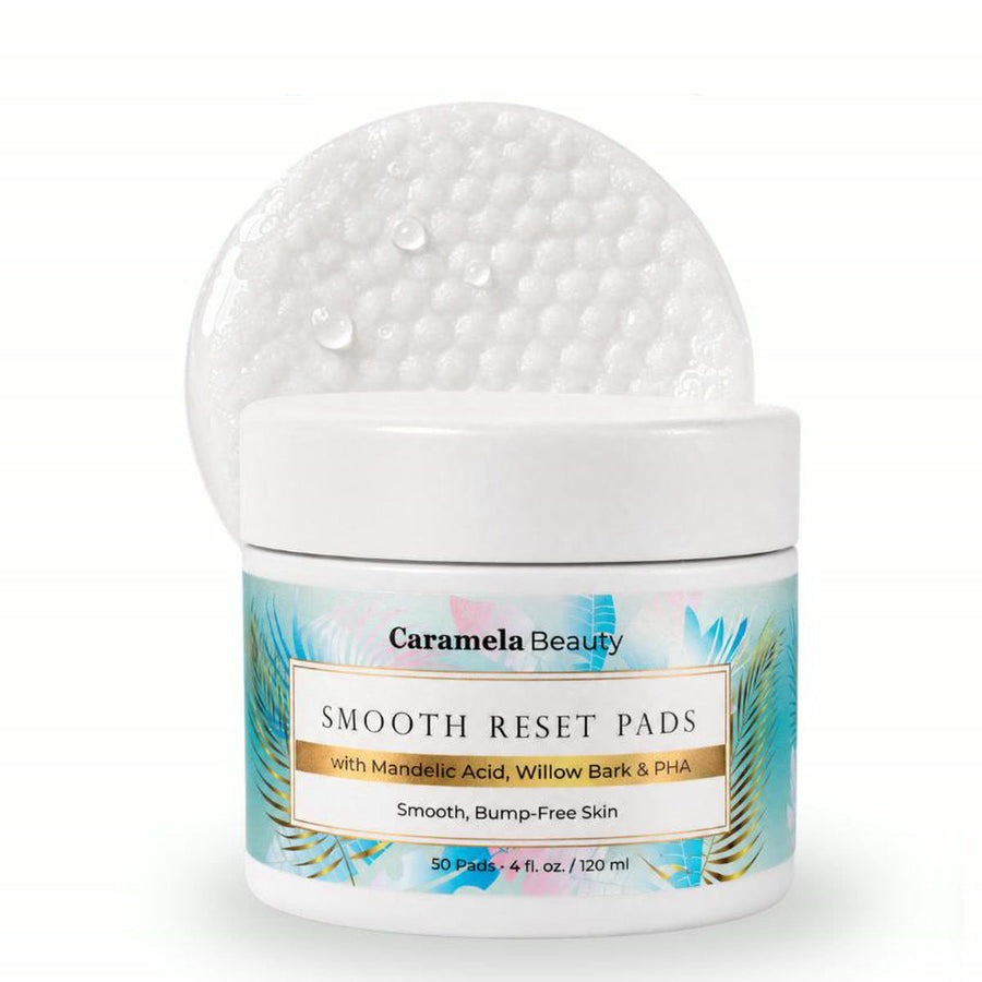 Caramela Beauty Smooth Reset Exfoliating Pads for Ingrown Hairs & Razor Bumps