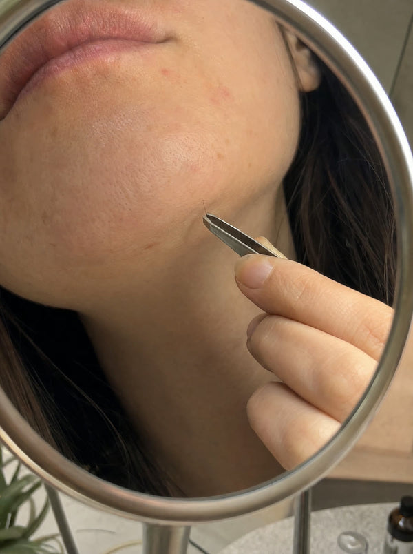Plucking makes it coarser